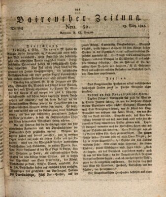 Bayreuther Zeitung Dienstag 13. März 1821