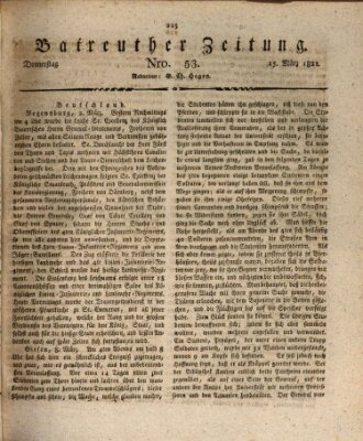 Bayreuther Zeitung Donnerstag 15. März 1821