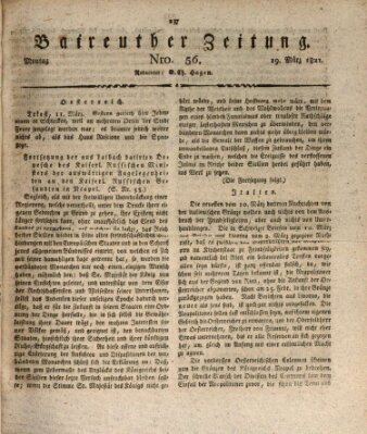 Bayreuther Zeitung Montag 19. März 1821