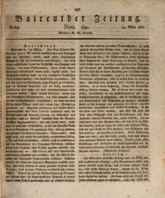 Bayreuther Zeitung Freitag 23. März 1821