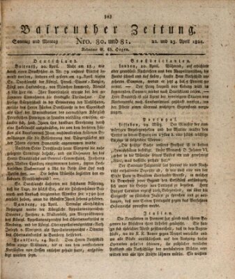 Bayreuther Zeitung Sonntag 22. April 1821