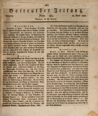 Bayreuther Zeitung Sonntag 29. April 1821