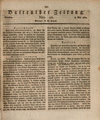 Bayreuther Zeitung Dienstag 8. Mai 1821