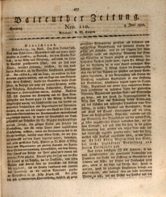 Bayreuther Zeitung Sonntag 3. Juni 1821