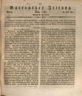 Bayreuther Zeitung Montag 18. Juni 1821