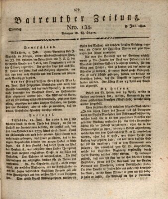 Bayreuther Zeitung Sonntag 8. Juli 1821