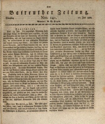 Bayreuther Zeitung Dienstag 17. Juli 1821