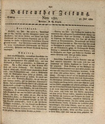 Bayreuther Zeitung Montag 30. Juli 1821