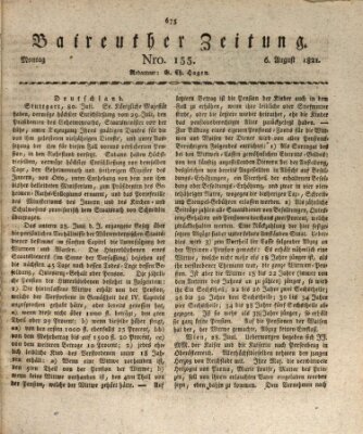 Bayreuther Zeitung Montag 6. August 1821