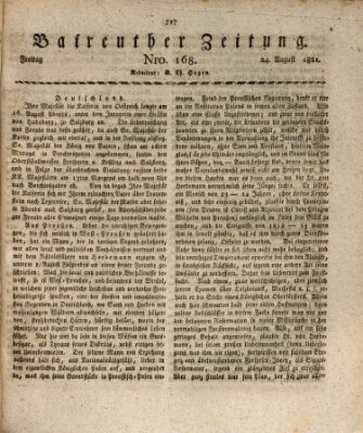 Bayreuther Zeitung Freitag 24. August 1821