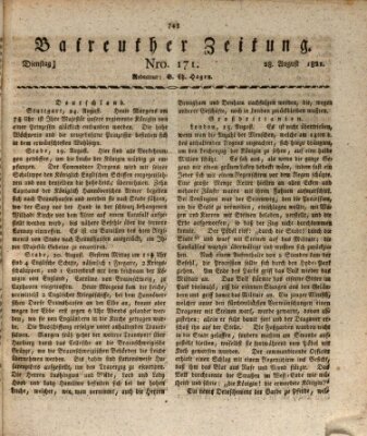 Bayreuther Zeitung Dienstag 28. August 1821