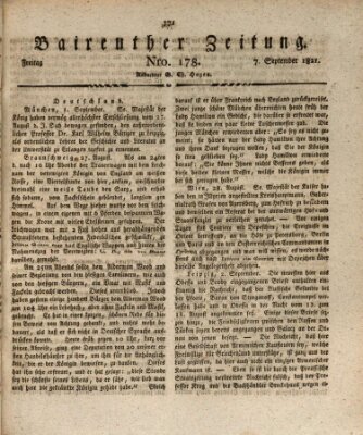 Bayreuther Zeitung Freitag 7. September 1821