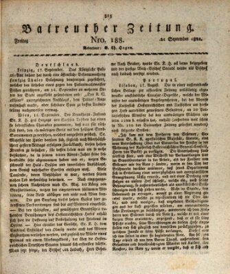 Bayreuther Zeitung Freitag 21. September 1821