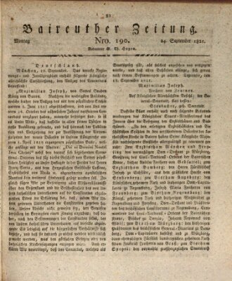 Bayreuther Zeitung Montag 24. September 1821