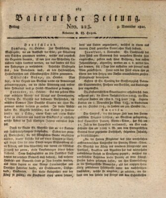 Bayreuther Zeitung Freitag 9. November 1821