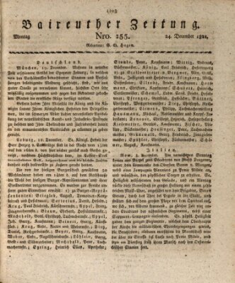 Bayreuther Zeitung Montag 24. Dezember 1821