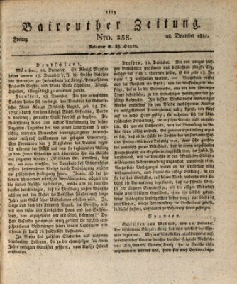 Bayreuther Zeitung Freitag 28. Dezember 1821