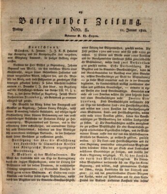 Bayreuther Zeitung Freitag 11. Januar 1822