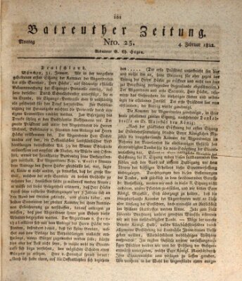 Bayreuther Zeitung Montag 4. Februar 1822