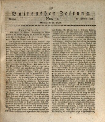 Bayreuther Zeitung Montag 11. Februar 1822