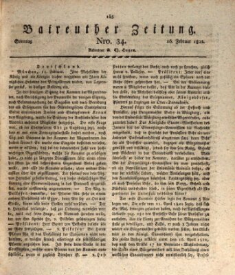 Bayreuther Zeitung Samstag 16. Februar 1822