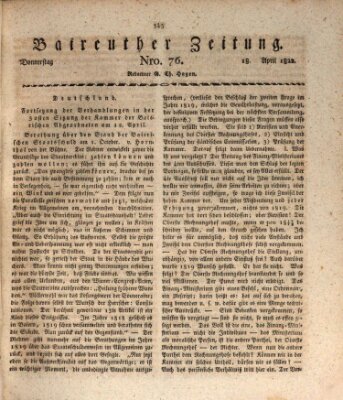 Bayreuther Zeitung Donnerstag 18. April 1822