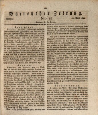 Bayreuther Zeitung Tuesday 30. April 1822