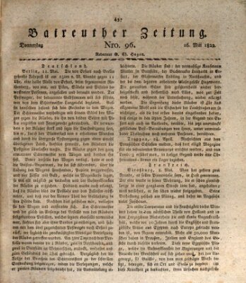 Bayreuther Zeitung Donnerstag 16. Mai 1822