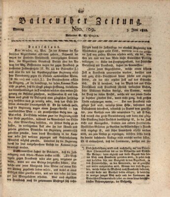 Bayreuther Zeitung Montag 3. Juni 1822