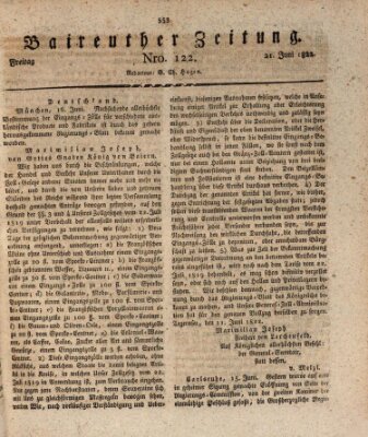 Bayreuther Zeitung Freitag 21. Juni 1822