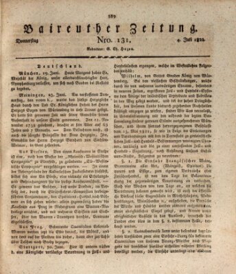 Bayreuther Zeitung Donnerstag 4. Juli 1822