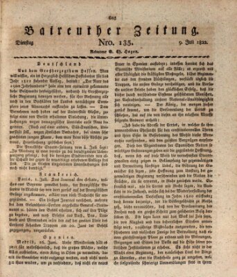 Bayreuther Zeitung Dienstag 9. Juli 1822