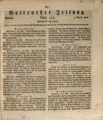 Bayreuther Zeitung Sonntag 4. August 1822