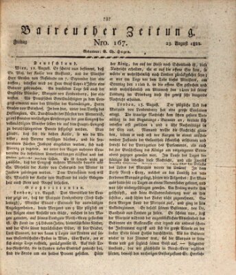 Bayreuther Zeitung Freitag 23. August 1822