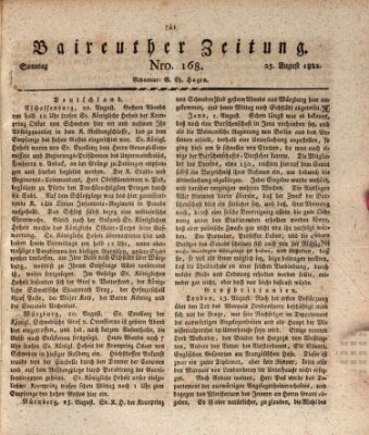 Bayreuther Zeitung Sonntag 25. August 1822