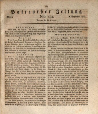 Bayreuther Zeitung Montag 2. September 1822