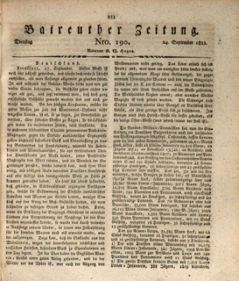 Bayreuther Zeitung Dienstag 24. September 1822