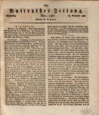 Bayreuther Zeitung Donnerstag 28. November 1822