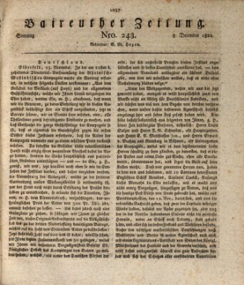 Bayreuther Zeitung Sonntag 8. Dezember 1822