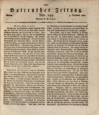 Bayreuther Zeitung Montag 9. Dezember 1822