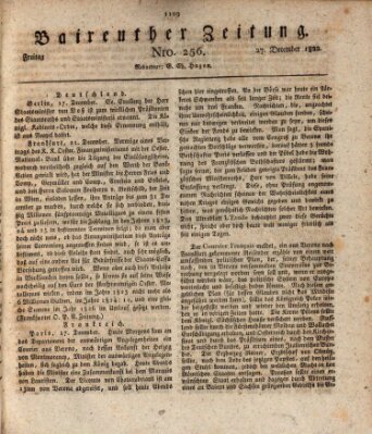 Bayreuther Zeitung Freitag 27. Dezember 1822