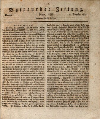 Bayreuther Zeitung Montag 30. Dezember 1822