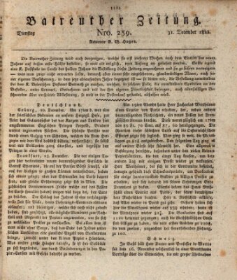 Bayreuther Zeitung Dienstag 31. Dezember 1822