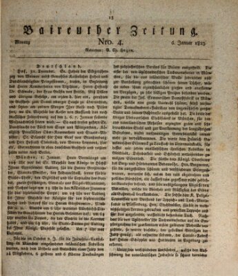 Bayreuther Zeitung Montag 6. Januar 1823