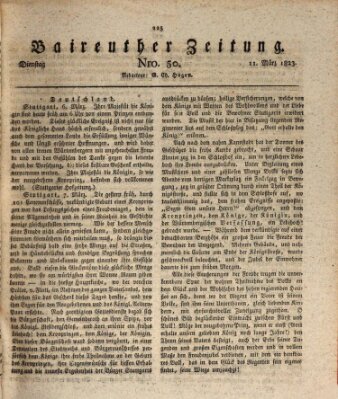 Bayreuther Zeitung Dienstag 11. März 1823