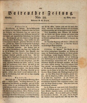 Bayreuther Zeitung Dienstag 18. März 1823