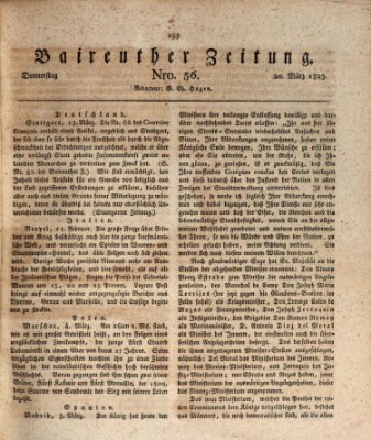 Bayreuther Zeitung Donnerstag 20. März 1823