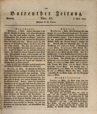 Bayreuther Zeitung Sonntag 6. April 1823