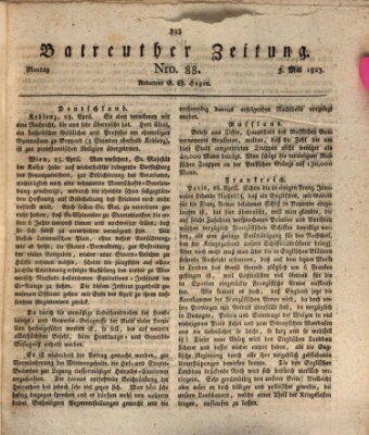 Bayreuther Zeitung Montag 5. Mai 1823