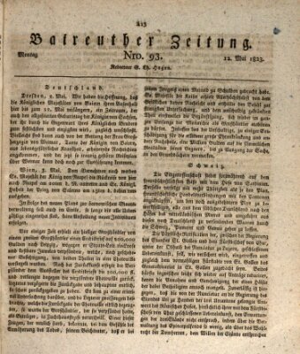 Bayreuther Zeitung Montag 12. Mai 1823